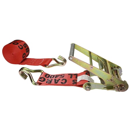 Us Cargo Control 4" x 60' Red Ratchet Strap w/ Wire Hooks 8560WH-RED